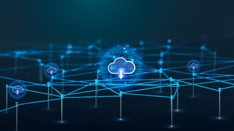 Cloud storage background, business network design Cloud storage background, business network design